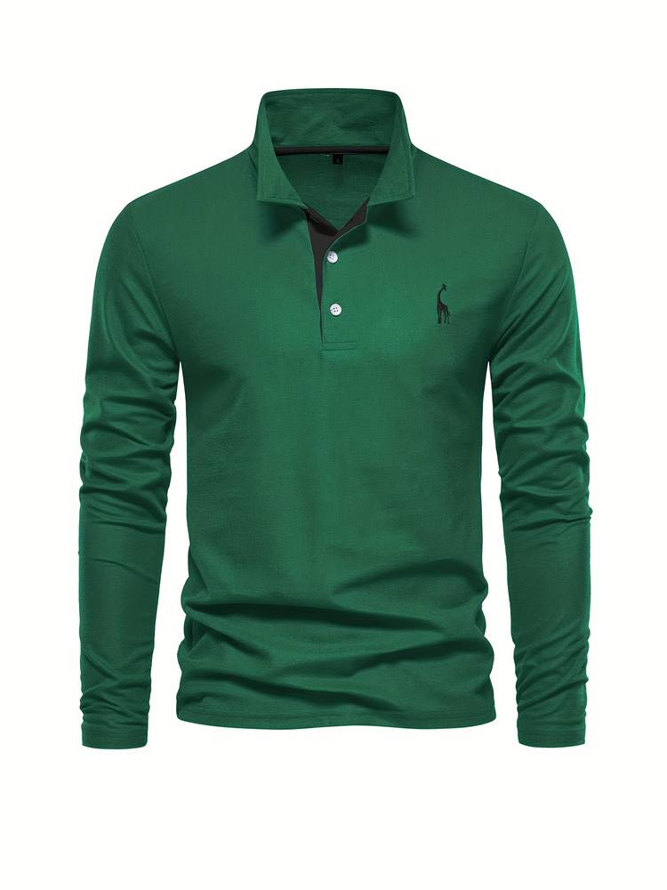 Poloshirt a Maniche Lunghe Elegante per Uomo