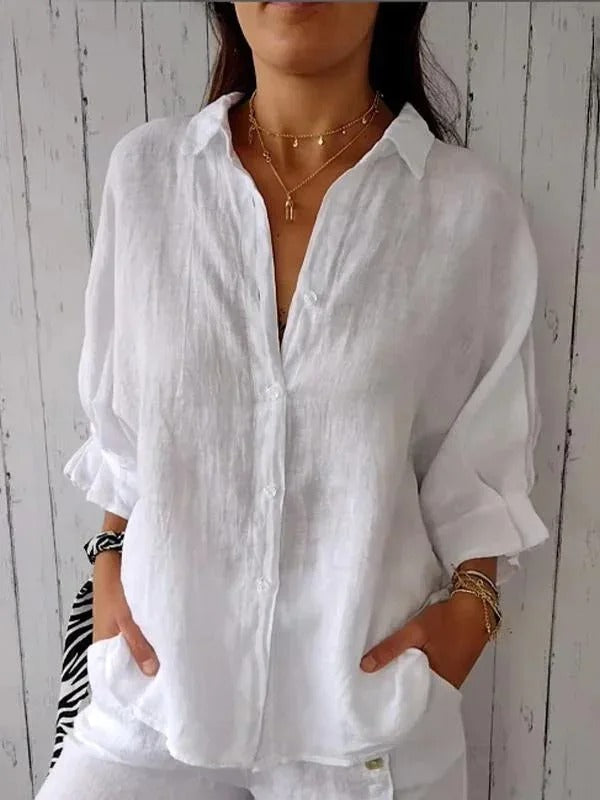 Camicia Leggera con Bottoni per Donna