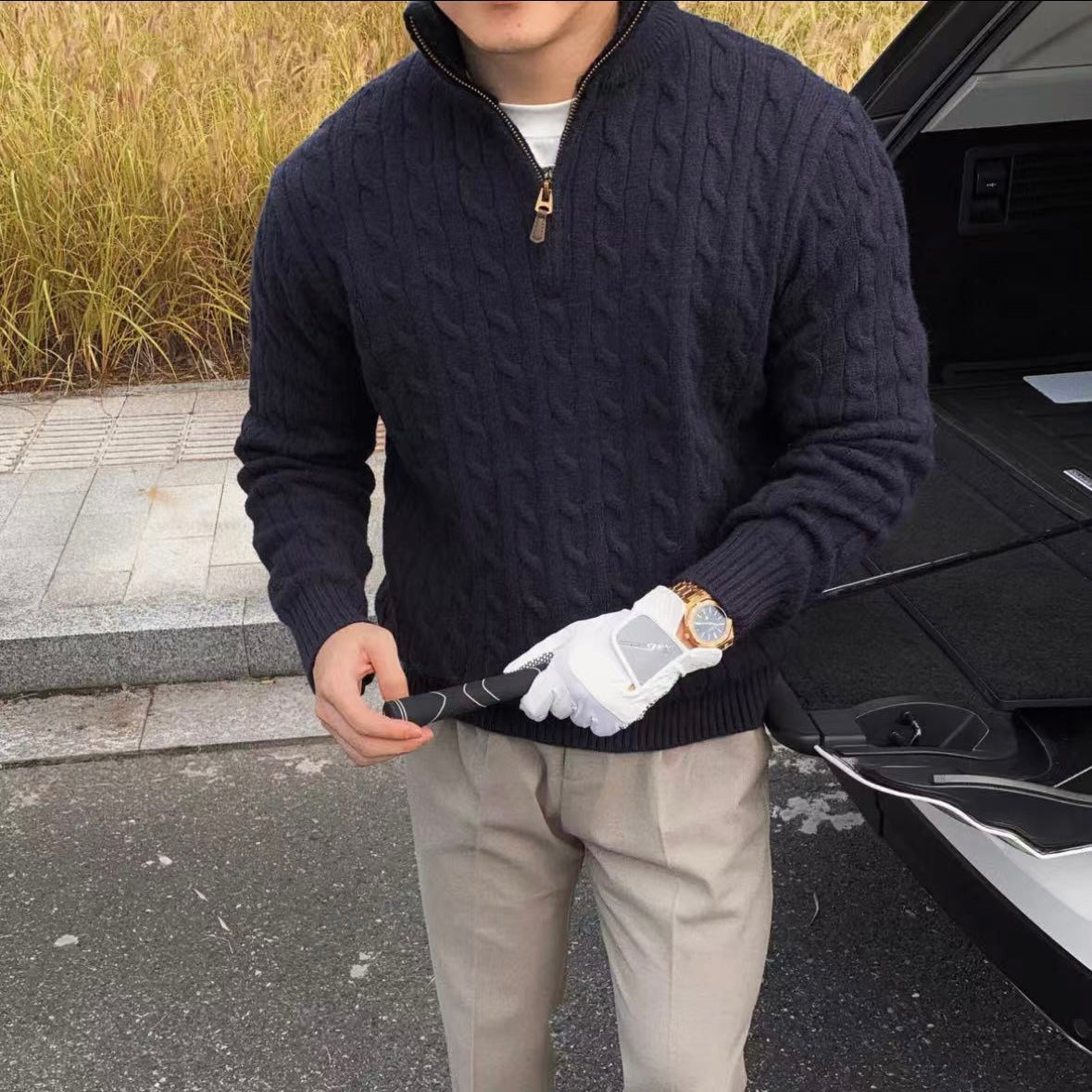 NAMJEJU Maglione con zip