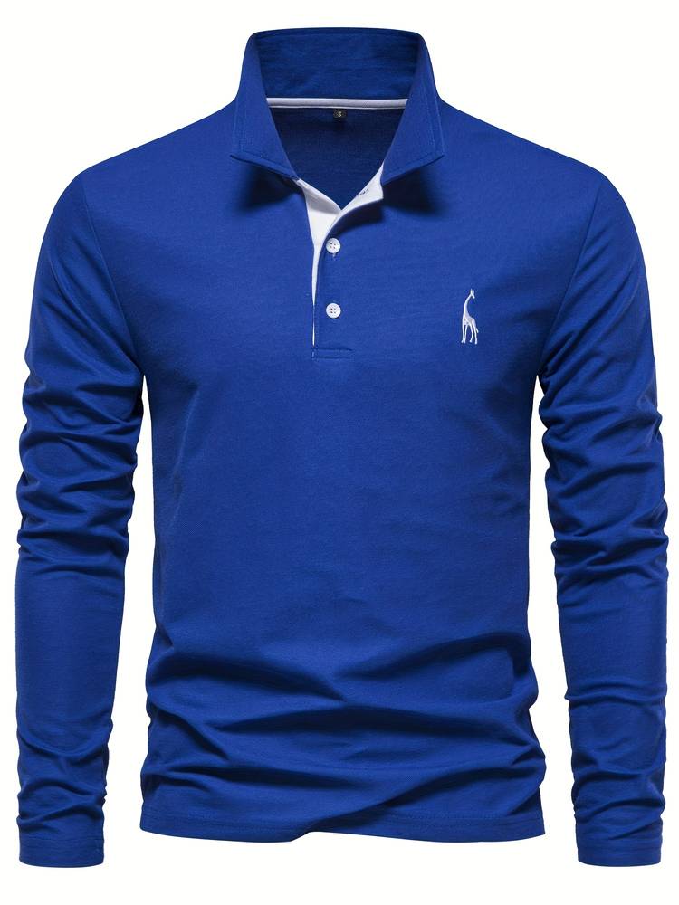 Poloshirt a Maniche Lunghe Elegante per Uomo